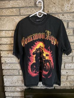 Common hype skull flame tee