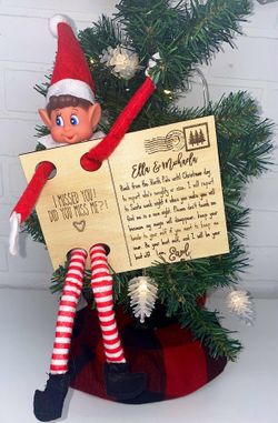 Personalized Elf On The Shelf Postcard