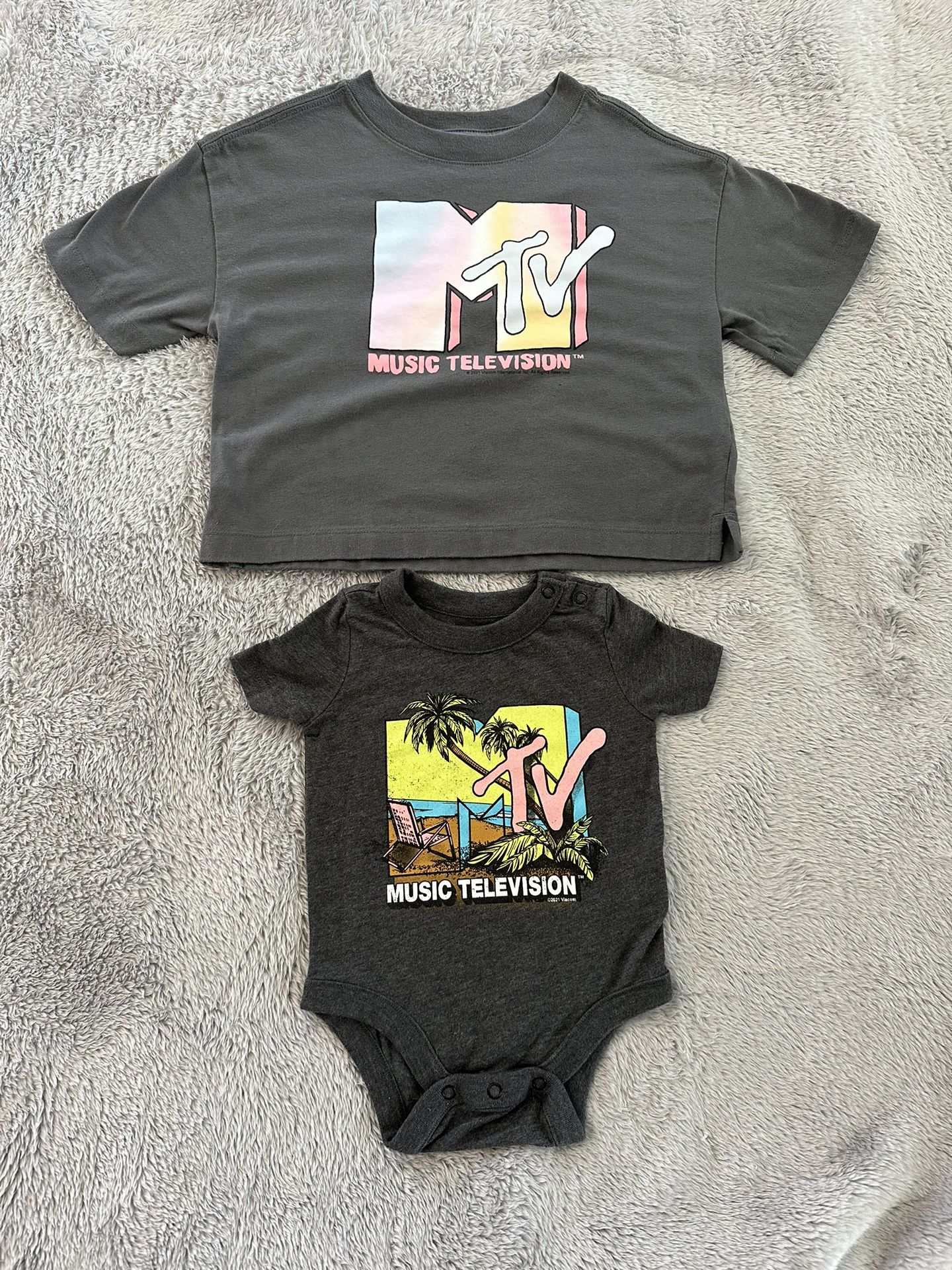 NEW GAP Baby MTV Onesie  & GAP Teen MTV Crop Top Matching MAMA & BABY