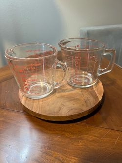 Pyrex and Glasbake Glass Measuring Cups Set of 2