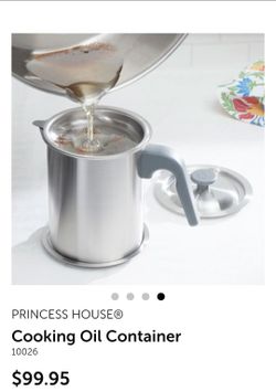 Princess House Stainless Steel Cooking Oil Container