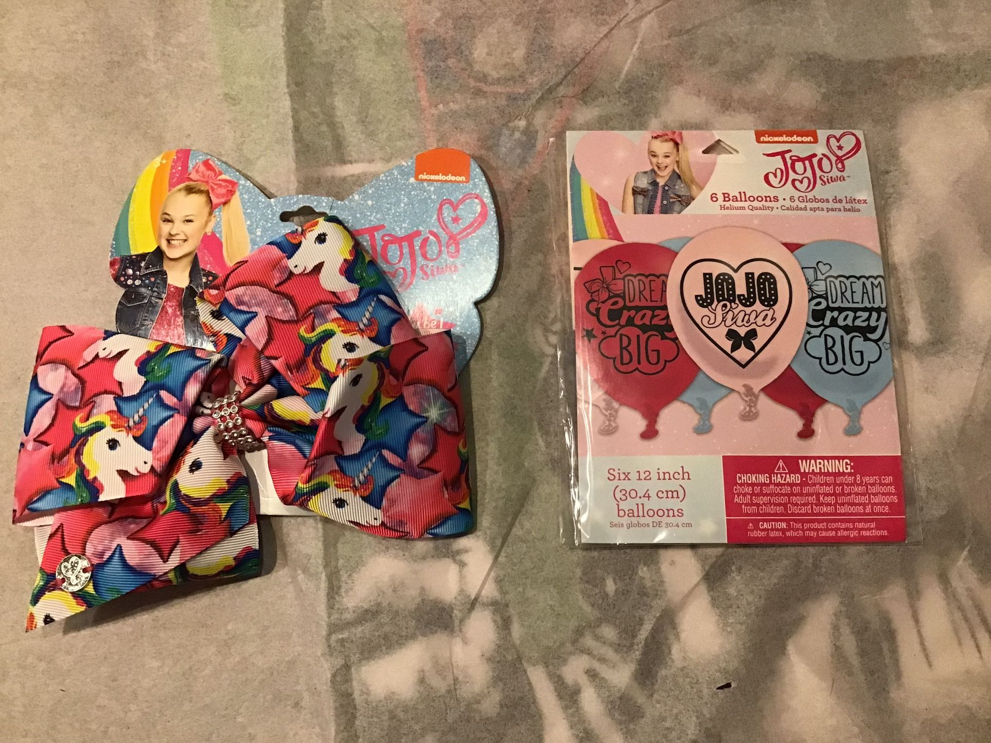 Jojo Siwa 6 Balloon 12 Inches Unicorn Hair Bow -NEW 