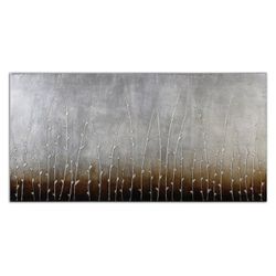 “Sterling Branches” Hand Painted Canvas 60 x 30