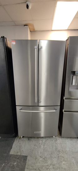 KitchenAid French Door Fridge – Stainless, Ice Maker, Bottom Freezer