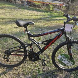 Hyper Bicycles 26" Shocker Mountain Bike, Adult Ages 14+, Black/Red