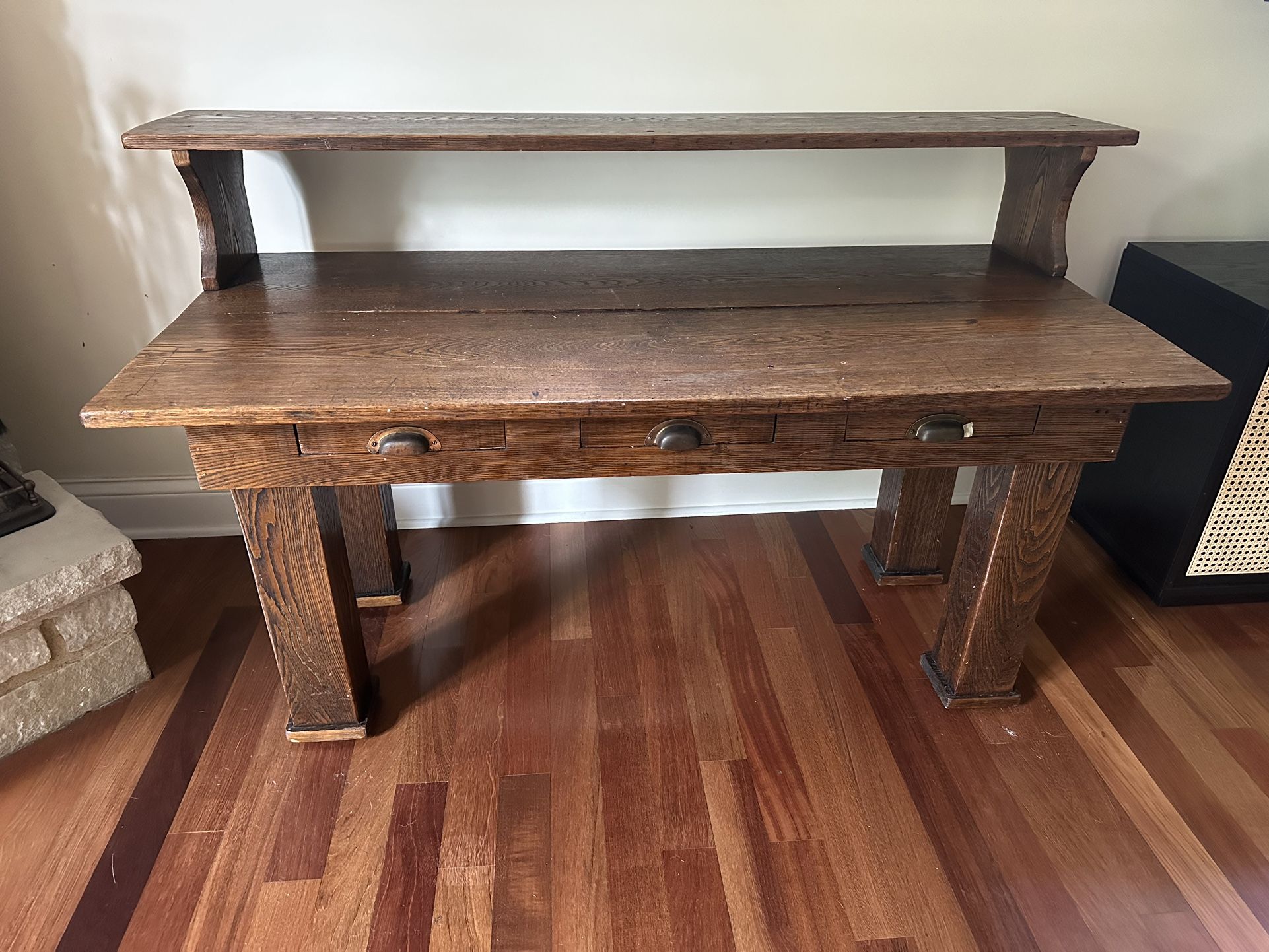 Vintage Child’s Work Bench Or Desk With Drawers