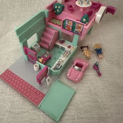 1994 Polly Pocket Drive-Thru Burger Stand Playset