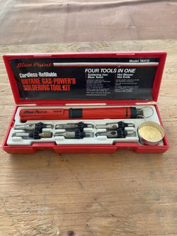 Used Blue Point Cordless Refillable Butane Gas-powered Soldering Tool Kit