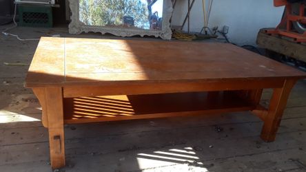 Solid oak coffee table