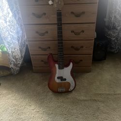 Brand New Jay Turser Red & White 4-String Electric Bass Guitar 
