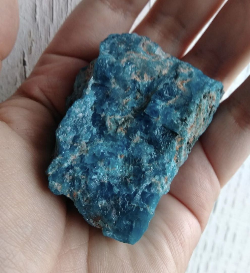 Rough Blue Apatite Piece