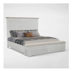 King bed with storage footboard comes with server dresser