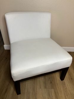West Elm Modern White Accent Chair
