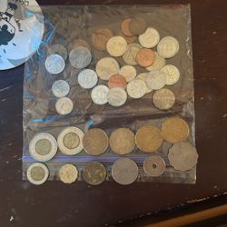 Assortment of foreign coins