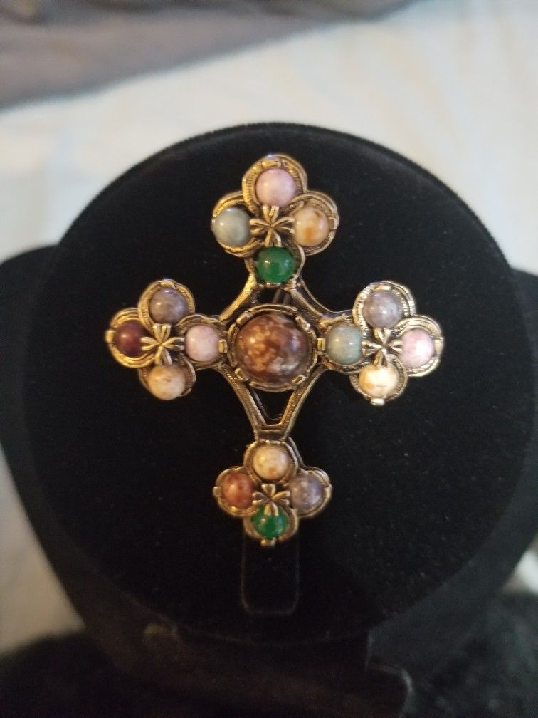 Vintage Cross Brooch 