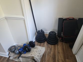 Various Types Of Weight And Bench