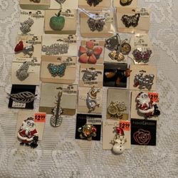 27 NEW BROOCHES  AT $2.00 EACH BUNDLE AT $1.25 EACH $34