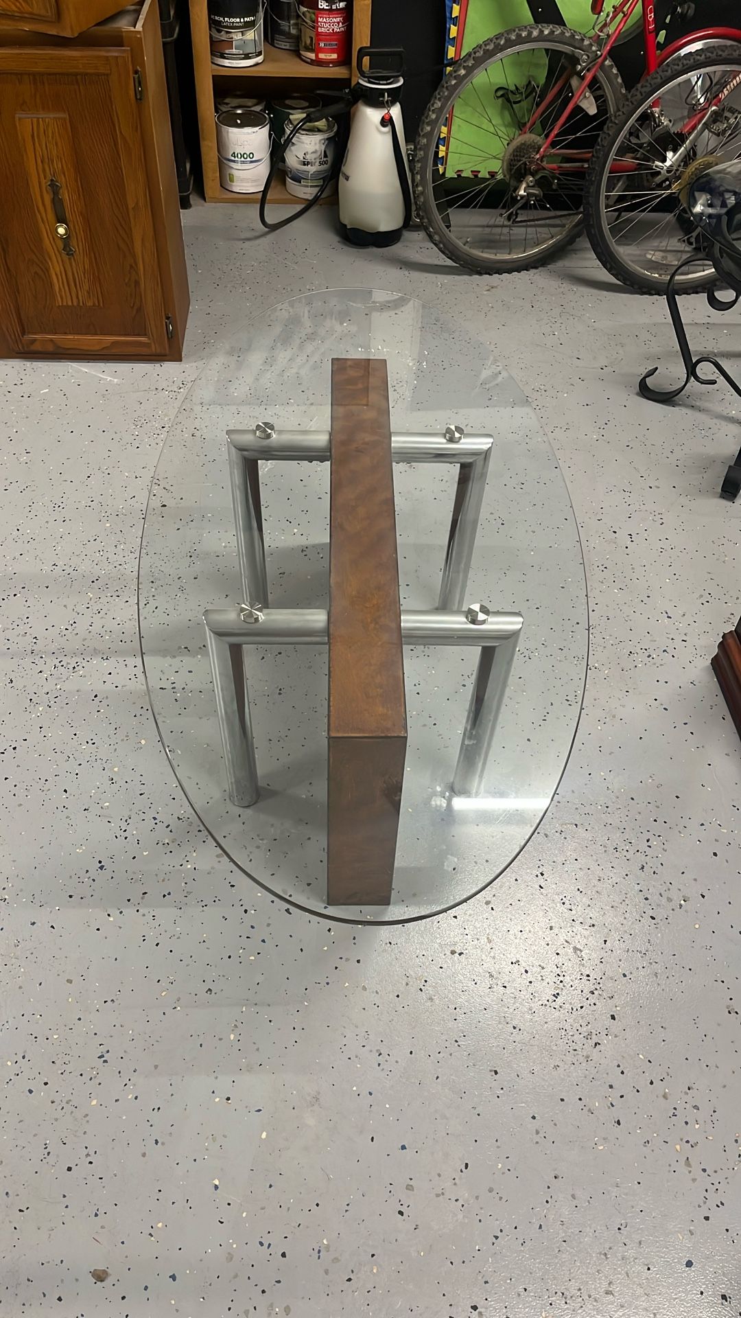 Glass Oval Coffee Table