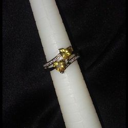 Beautiful! Citrine & 925 SS Filled & Stamped Ring Size ? $20