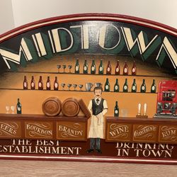 Vintage handmade advertising sign