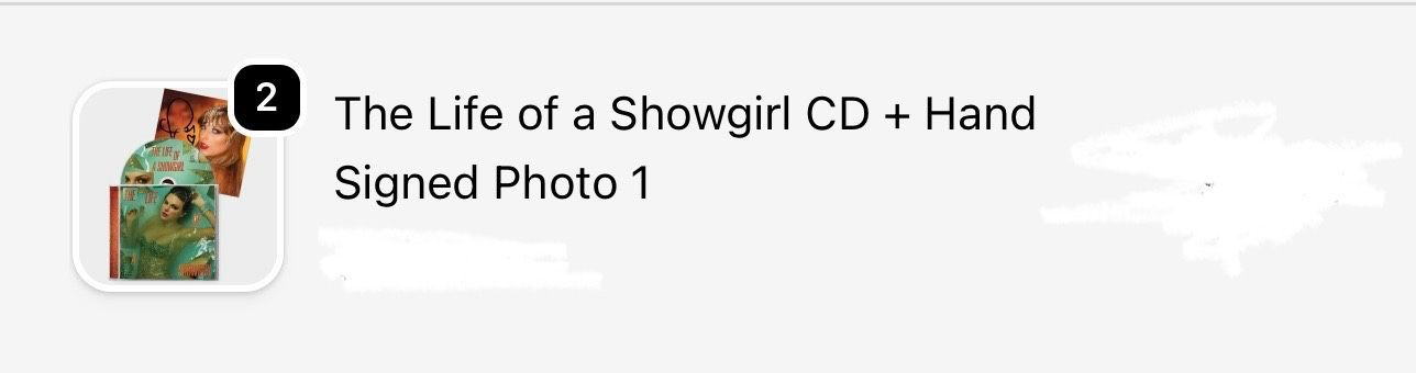 TAYLOR SWIFT Signed CD “the Life Of A Showgirl” Photo 1 And 4