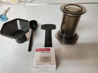 Aeropress. Never use anymore. Includes filters