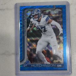 NFL TOPPS Chrome Blue Wave Card