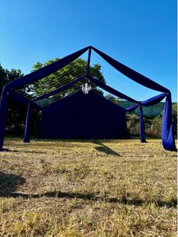 open draping and tent
