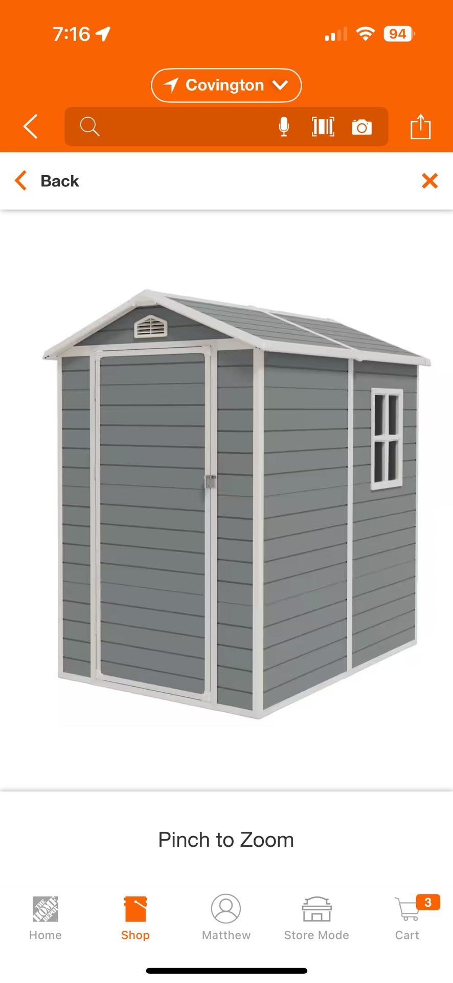 6ft x 4 ft Outdoor Garden/Storage Shed- New READ DESCRIPTION