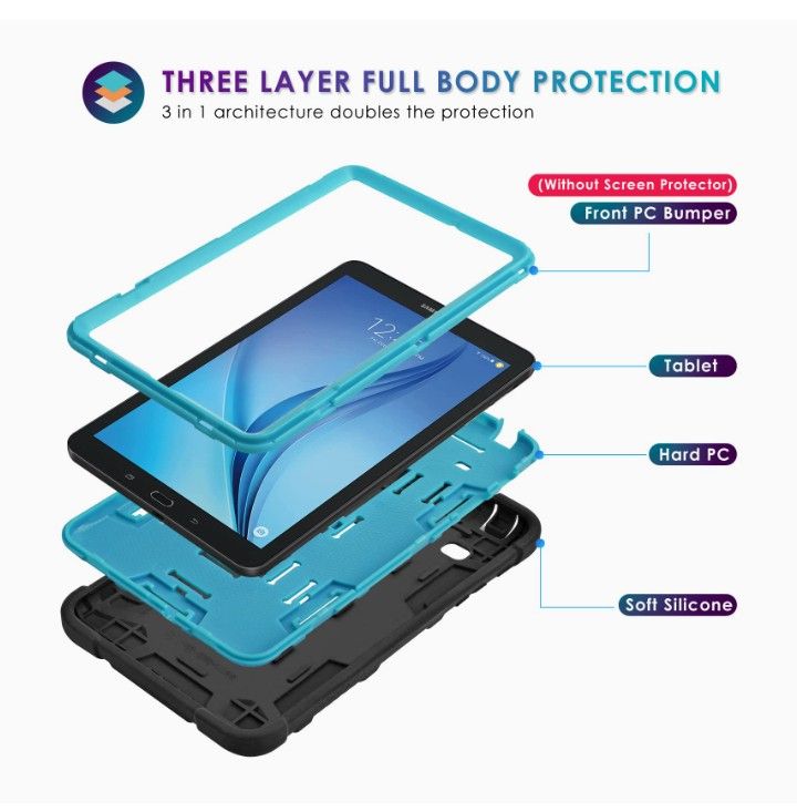 Black Samsung Galaxy Tab E , 8.0"