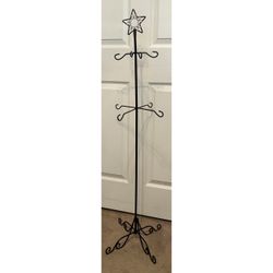 47" H Stocking Holder Display Stand Black Metal Excellent Condition