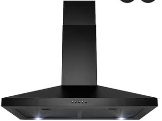 30” BLACK WALL MOUNT RANGE HOOD