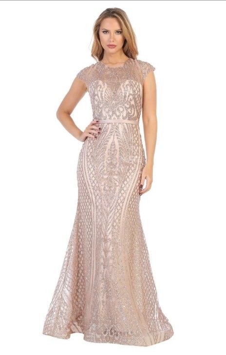 Illusion Jewel Sheath Evening Dress