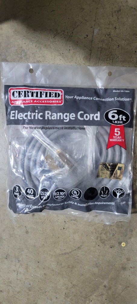 Electric Range Cord