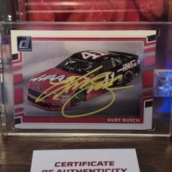 2018 Kurt Busch Autographed Card W/COA, NASCAR driver DonRuss Panini Card #86, Race car #41. 
