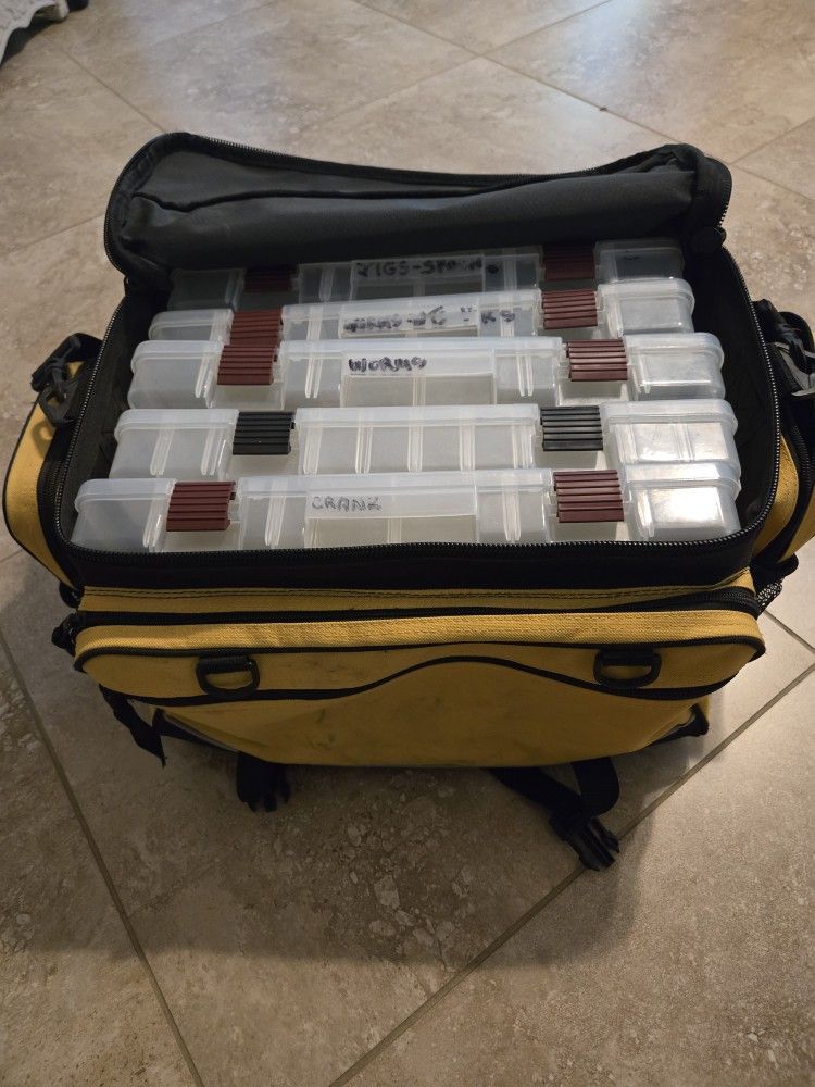 Fishing Tackle Bag W/organizers