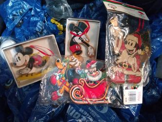 Mickey Mouse Vintage Christmas Ornaments Set