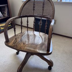 Cane Back Desk Chair 