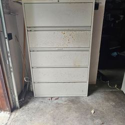 Metal file cabinets