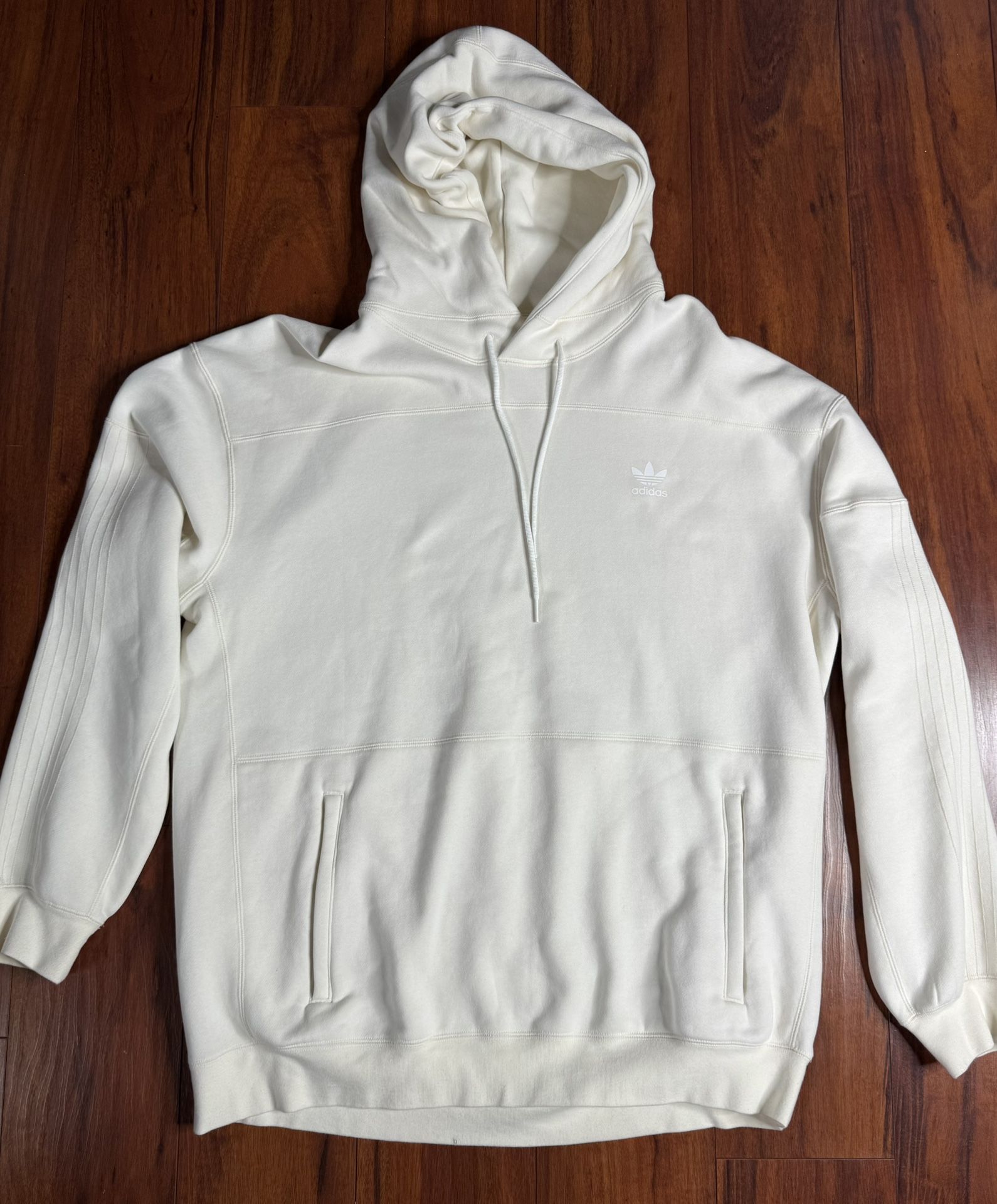 White Adidas Pullover Hoodie Size XL