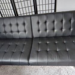Leather futon Like New