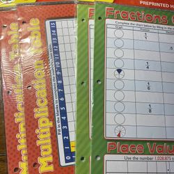 48 Teaching Tree Preprinted Math Handouts