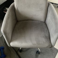 Desk Chair Velvet Grey