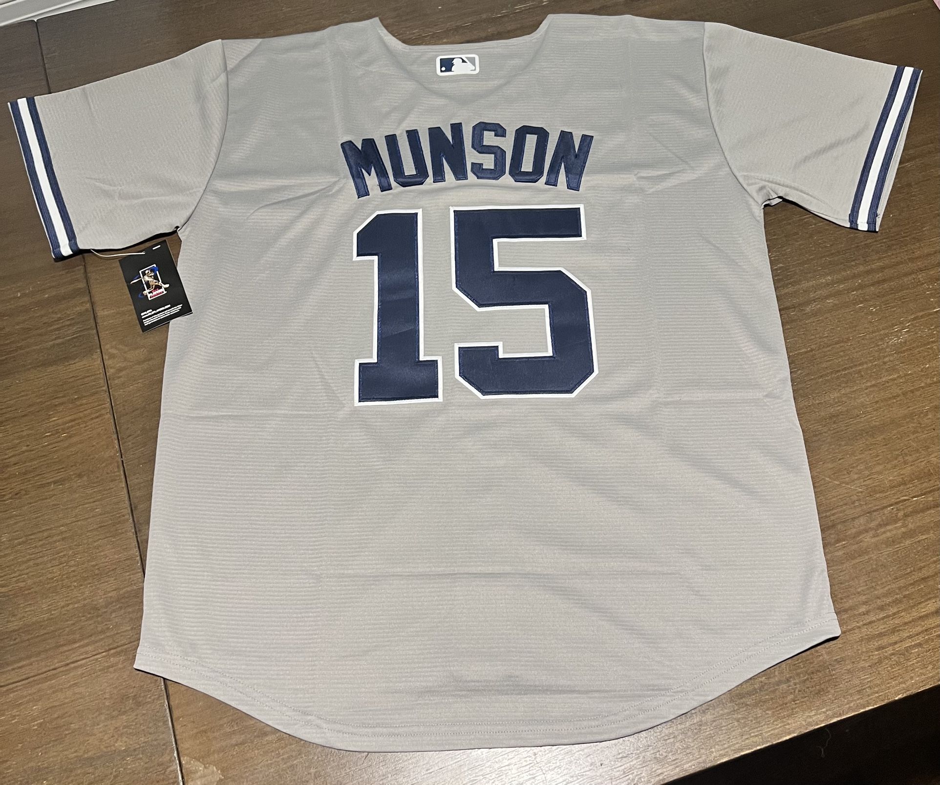 Thurman Munson New York Yankees Baseball New Adult Large Fast Ship MLB Jersey L