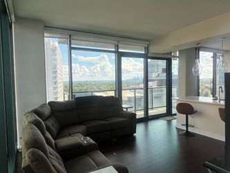 Dark Brown Sectional Recliner Sofa