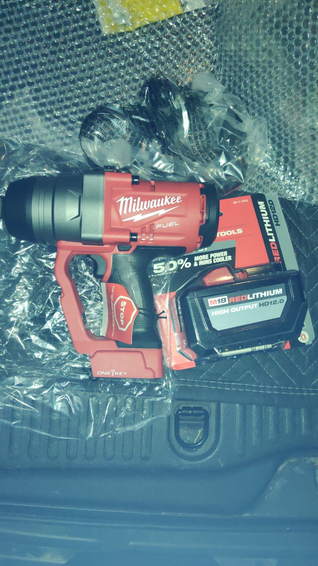 MILWAUKEE M18 FUEL ONE KEY 1" IMPACT WRENCH WITH 12.0AH BATTERY $610