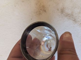 Shot glass silver rim