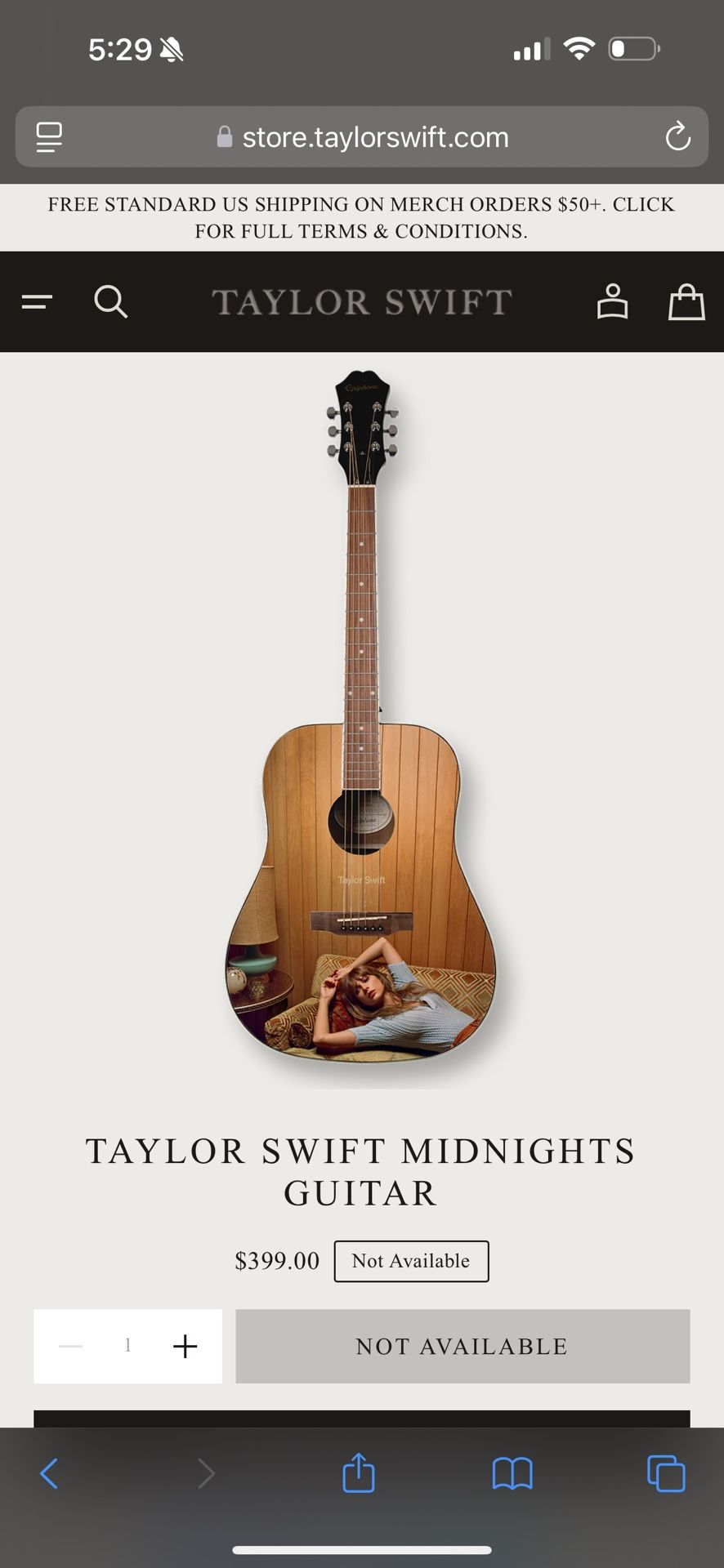 Taylor Swift Midnights Acoustic Guitar