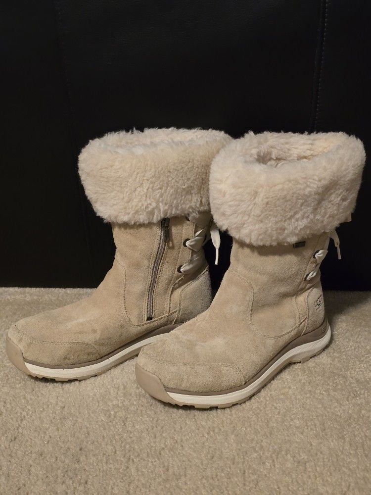 Ugg Ingalls Beige Waterproof Women's Snow Boots Size 8
