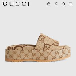 Gucci Women's platform slide sandal Size 7 Only 150$ Obo 